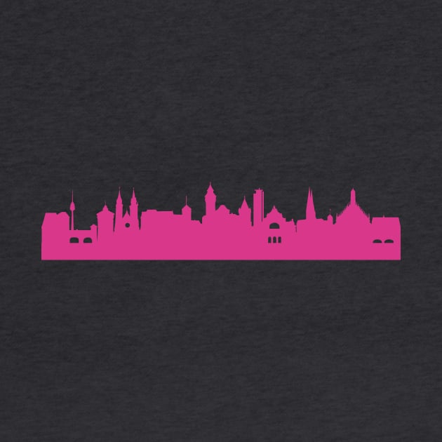 Nuremberg skyline pink by 44spaces